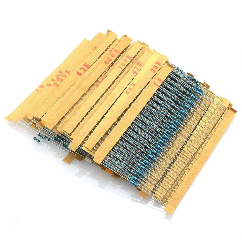 2600pcs 1/4W 1 Tolerance 130 Values Metal Film Resistors Assortment Kit Set 1R ohm-3M ohm for DIY Project Experiments — view 5