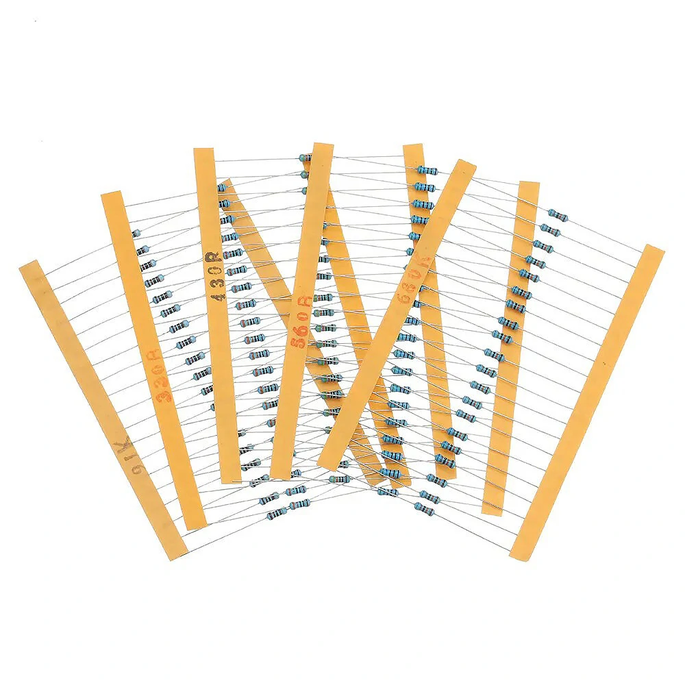 2600pcs 1/4W 1 Tolerance 130 Values Metal Film Resistors Assortment Kit Set 1R ohm-3M ohm for DIY Project Experiments — view 6
