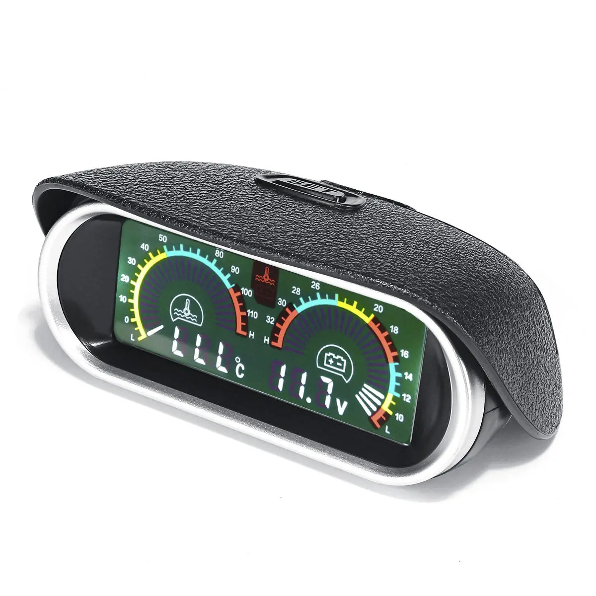 2in1 LCD Horizontal Digital Gauge Voltage Water Temperature Meter DC 9-36V For Boat Car Truck — view 4