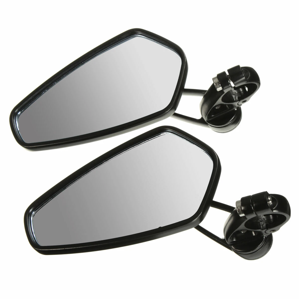 2Pcs 7/8 Inch 22mm Motorcycle Handle Bar End Rearview Side Mirrors Aluminum Universal — view 2