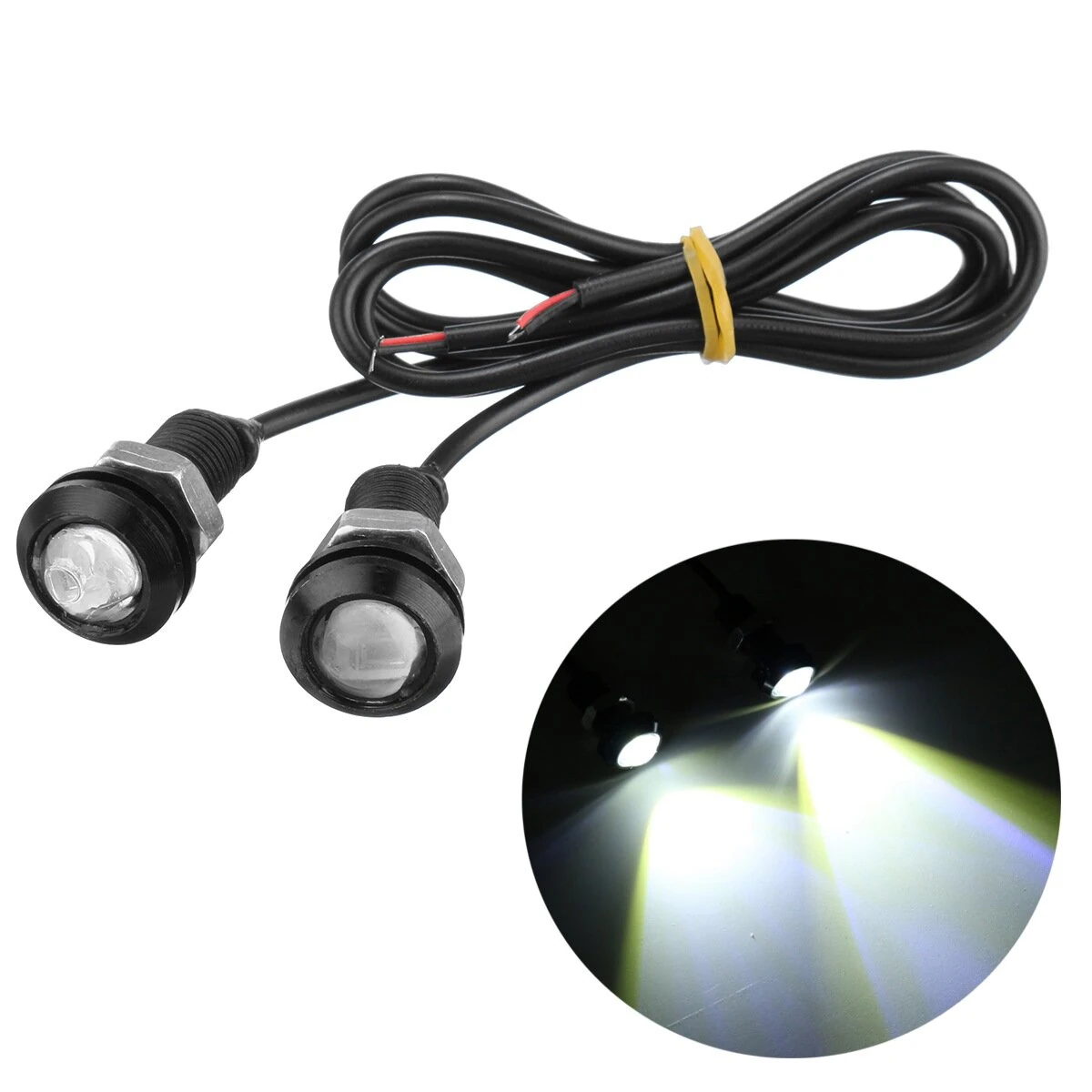 2PCS 9W 12V 5730 Eagle Eye 18MM LED Light DRL Daytime Running Backup Lights — Pricio