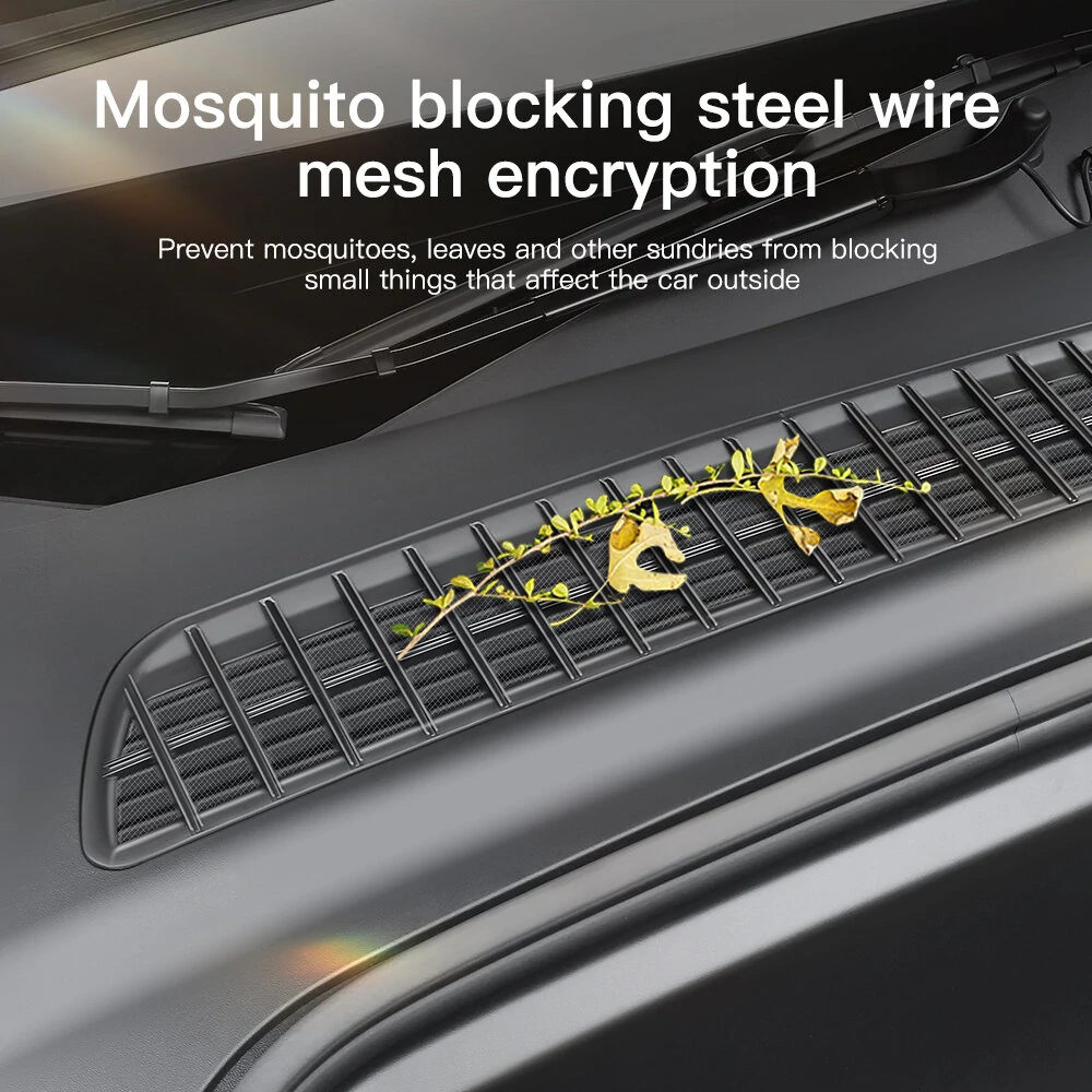 2pcs Air Inlet Protective Cover Anti-insect Anti-fouling Front Cover Air-Conditioning Cover For Tesla Model Y 2020-2022 — view 7