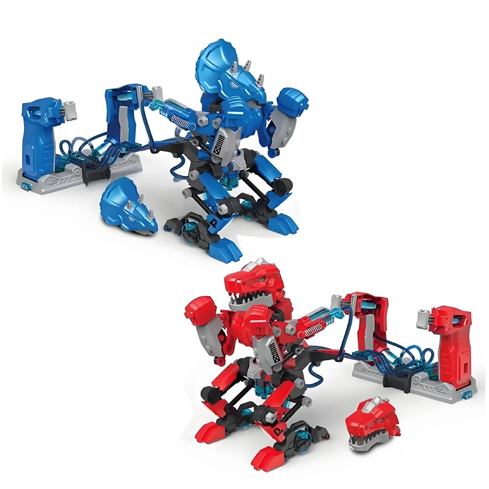 2PCS Byjarda VS0301 Hydraulic Boxing Battle Fighting Dinosaur DIY Assembled Remote Control Robot Car Vehicle Model Desktop Games Toys — view 5