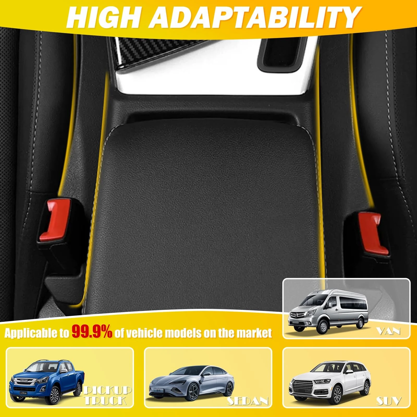 2PCS Car Seat Leak-proof Plug Strip Seat Storage Box Car Seat Gap Plug Car Seat Gap Filler with Seat Belt Holes Car Gap Strip Stop Cellphone Wallet Keys Coins From Dropping — view 5