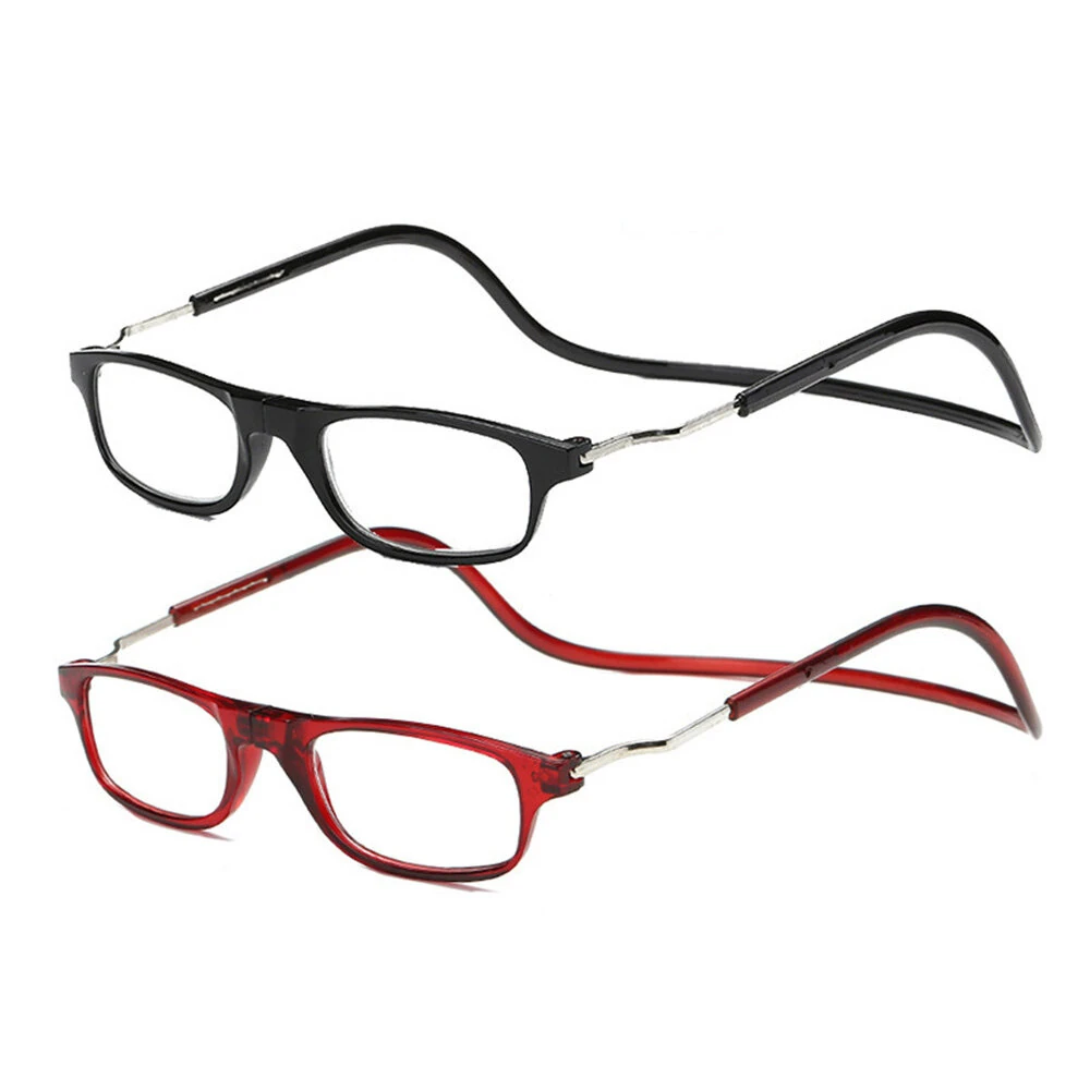 2pcs Magnetic Neck Mounted Lightweight Reading Glasses Adjustable Temples Anti-Fall Anti-drop Presbyopic Eyeglasses — view 10