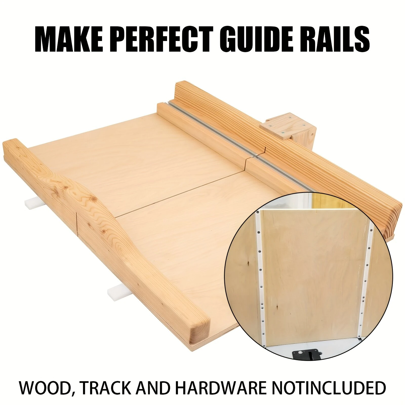 2PCS Table Saw Crosscut Sled Miter Bars with Pre-drilled Holes 3/4" x 3/8" x 17" Precise Woodworking Cuts Easy Installation — view 4