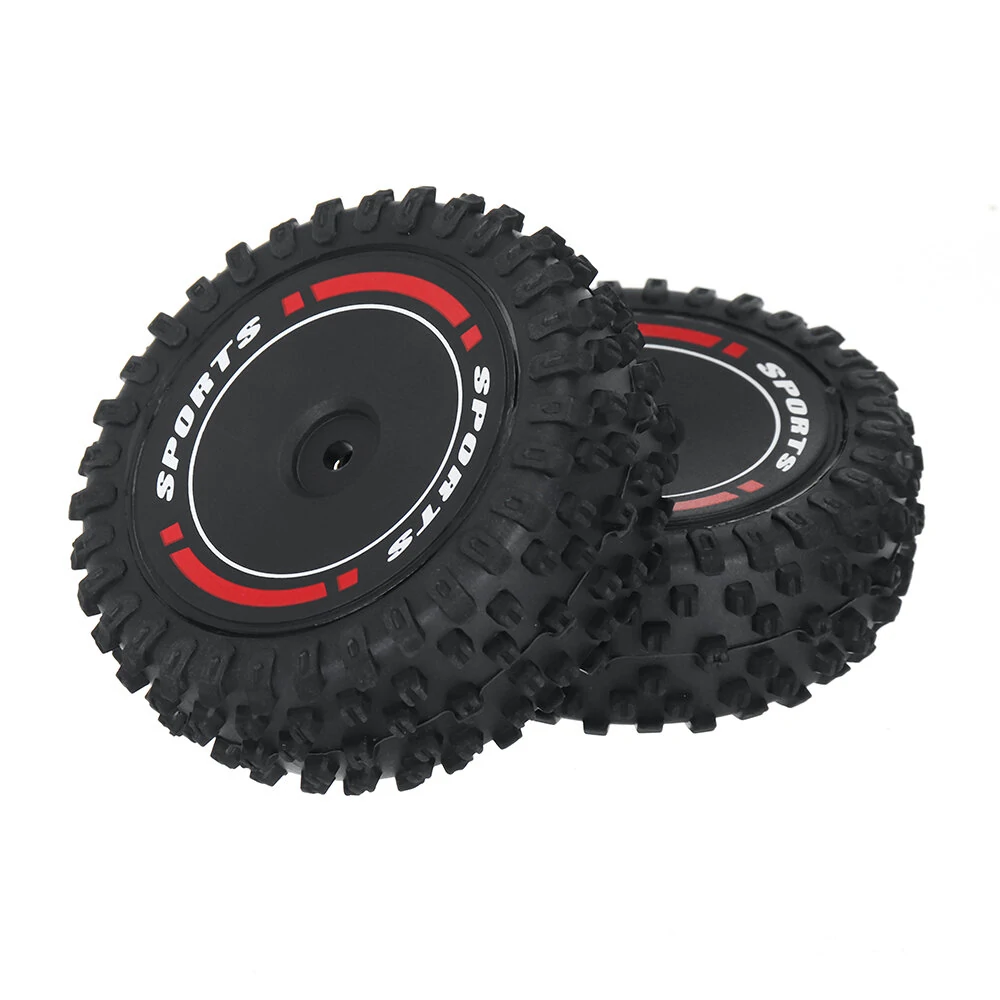 2PCS Wltoys 124010 1/12 RC Car Parts Front/Rear Tires Wheels Rims Vehicles Models Spare Accessories 2811/2812/2844/2845 — view 4