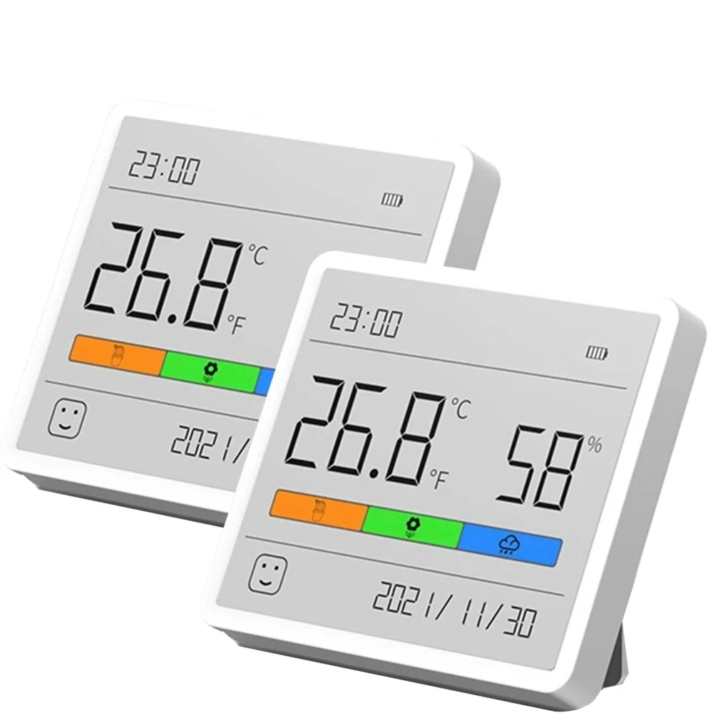 2Pcs Xiaomi DUKA Atuman Miernik Temperatury i Wilgotności Cyfrowy Termometr Higrometr Czujnik Miarodajny Stacja Pogody Zegar Dom Użytek Wewnętrzny