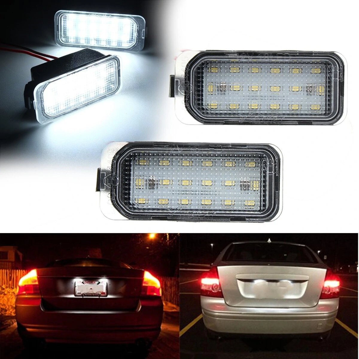 2x 18 LED Licence Number Plate Light For Ford Fiesta Focus C-Max Kug — Pricio