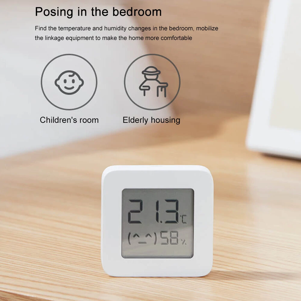 2x Xiaomi Mijia Smart LCD Screen Digital Thermometer 2 bluetooth Temperature Humidity Sensor Moisture Meter Mijia App — view 6