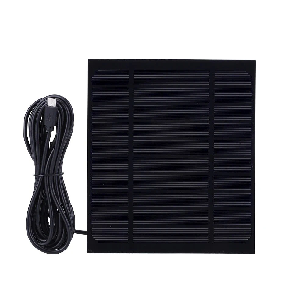 3.5W 5V Solar Panel Charger Micro USB 150x130mm Monocrystalline 22% High Conversion Efficiency Portable Solar Charger for Fans Lights Cameras — view 7