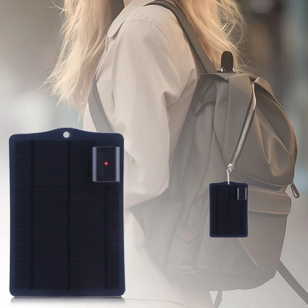 3.5W 5V Solar Panel Charger USB Output Monocrystalline Silicon High Efficiency Waterproof Portable for Outdoor Emergency and Charging Electronic Devices — view 2