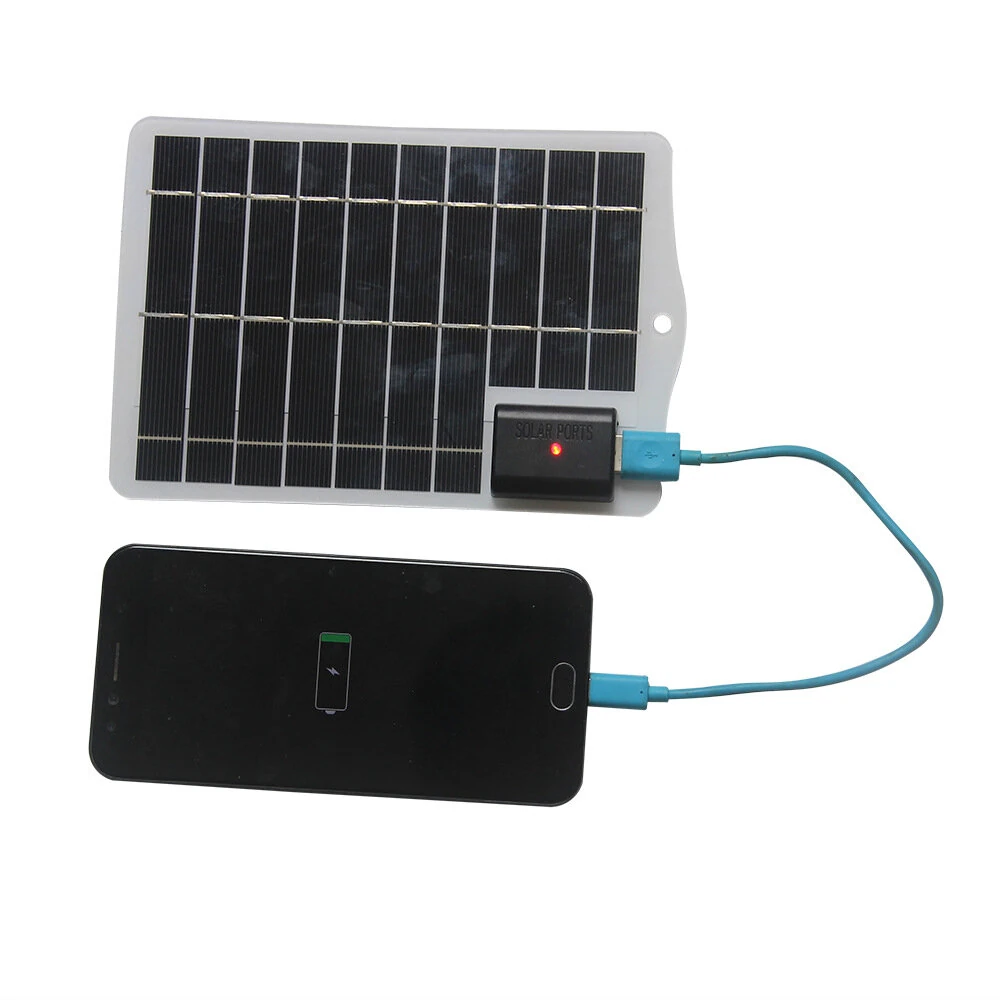 3.5W 5V Solar Panel Charger USB Output Monocrystalline Silicon High Efficiency Waterproof Portable for Outdoor Emergency and Charging Electronic Devices — view 3