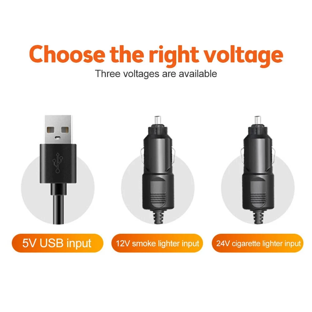 3 Head Car Fan 360° Adjustable Automotive Air Fan 5V USB Charging 12V 24V Low Noise Universal Auto Vehicle Fan — view 4