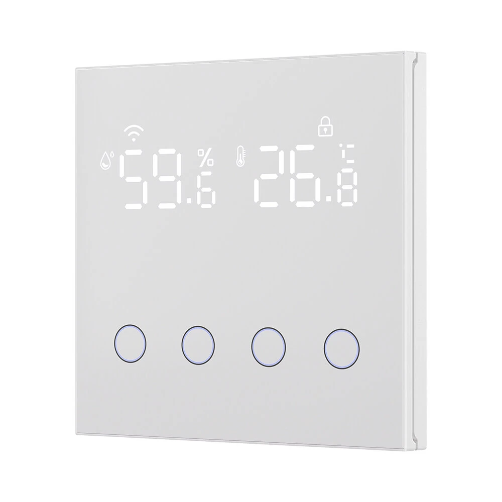 3 in 1 10A Tuya WiFi Smart Light Switch with Temperature Humidity Sensor LCD Display Scene Switch Timing Function APP & Voice Control with Alexa Google Home — view 7