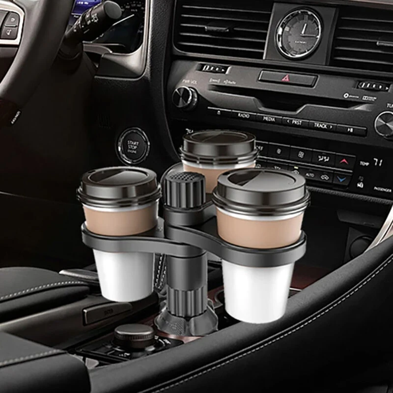 3 in 1 Car Cup Holder Expander Multifunctional Car Central Control Cup Holder Beverage Holder 360 Degree Rotation for Auto Automotive Truck RV — view 5