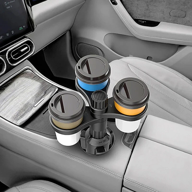 3 in 1 Car Cup Holder Expander Multifunctional Car Central Control Cup Holder Beverage Holder 360 Degree Rotation for Auto Automotive Truck RV — view 6