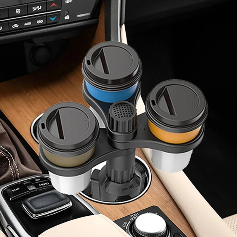3 in 1 Car Cup Holder Expander Multifunctional Car Central Control Cup Holder Beverage Holder 360 Degree Rotation for Auto Automotive Truck RV — view 8
