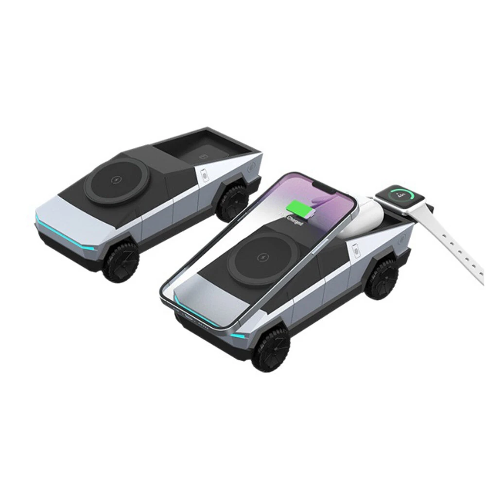 3 in 1 CyberDock Multi-Function Wireless Charger Fast Charging Station Magnetic Phone Stand For IPhone 16 15 Pro Max Apple Galaxy Watch Airpods Pro — view 9
