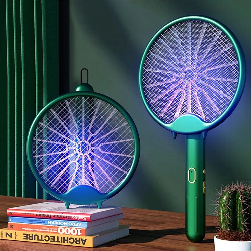 3-in-1 Electric Fly Swatter Mosquito Killer Racket Bug Zapper Insect Trap 800mAh USB Charging Foldable Design UV Light Insect Attraction for Indoor Outdoor Use — Pricio