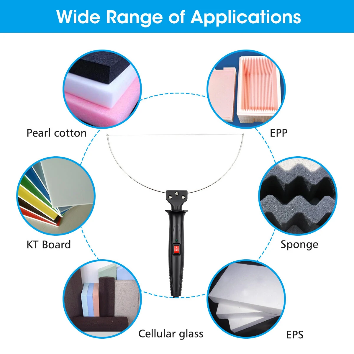 3-in-1 Foam Cutter Cutter with Indicator Light Electric Cutting Machine Pen Tools Kit GOCHANGE Foam Cutter Styrofoam Cutter with 3 Interchangeable Pins — view 4