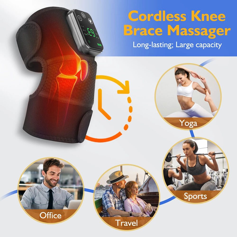 3 IN 1 Vibration Button Controller Heating Vibration Knee Pad Shoulder Pad Elbow Pad Intelligent Temperature Control Vibration Massage Moxibustion Hot Compress Instrument — view 6