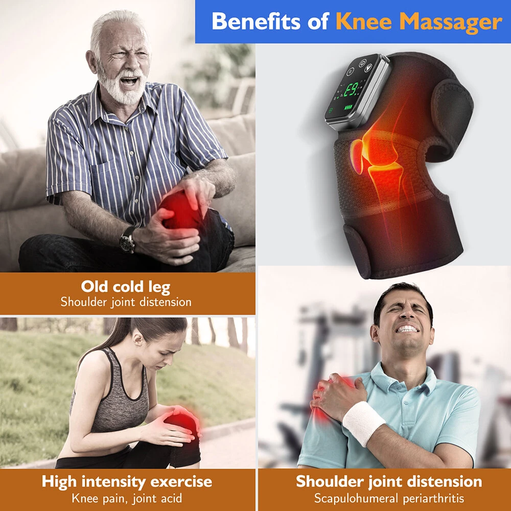 3 IN 1 Vibration Button Controller Heating Vibration Knee Pad Shoulder Pad Elbow Pad Intelligent Temperature Control Vibration Massage Moxibustion Hot Compress Instrument — view 8
