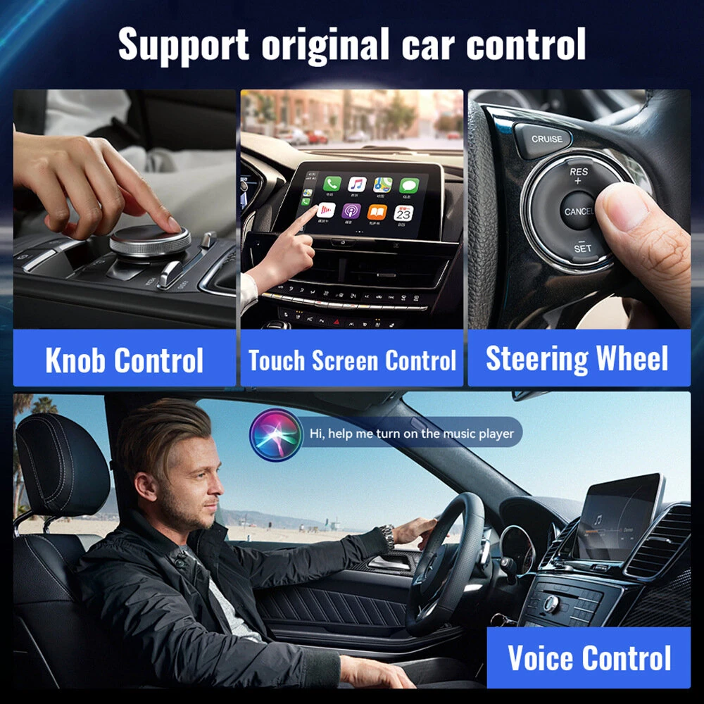 3-IN-1 Wireless Android14 Carplay Android Auto Adapter Upgrade Plug&Play For Youtube Netflix Dongle Wireless Car AI TV BOX — view 9