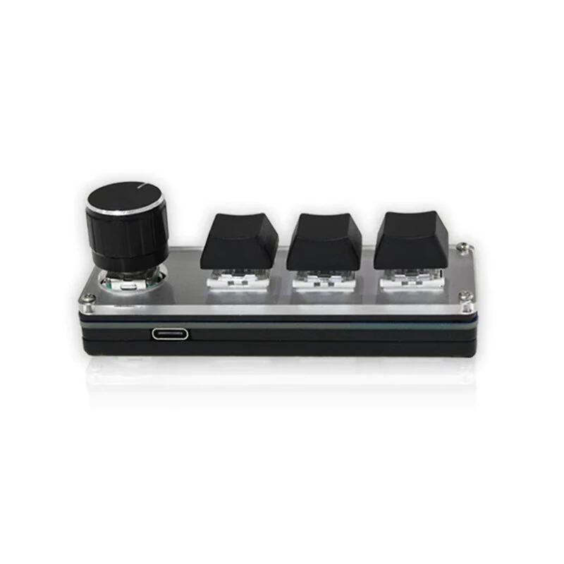 3 Key RGB Mechanical Keyboard Type-C Customizable Programmable Shortcut Macropad Rotary Encoder Gaming Keypad Computer Laptop Tablet Mobile Compatible — view 7