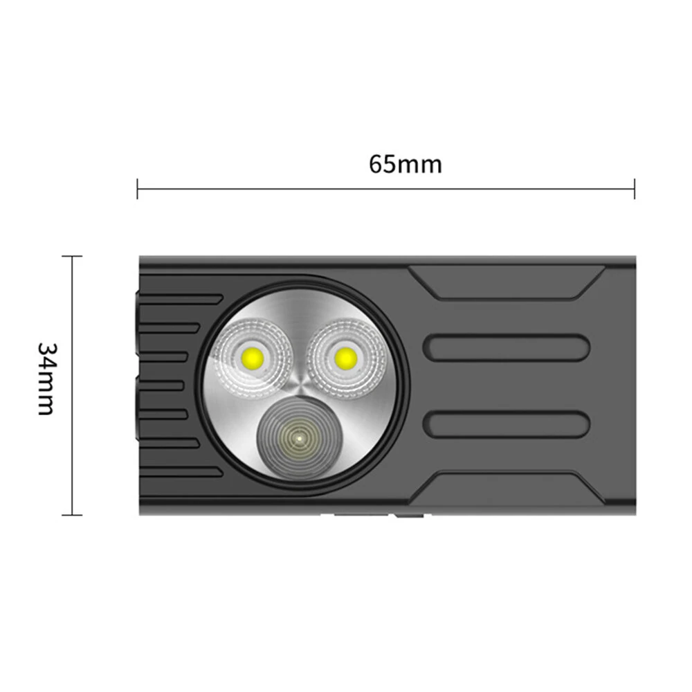 3*LED Powerful EDC Flashlight Portable Mini Clip-on Light USB Rechargeable Pocket-Sized With Clip Design Magnetic Multiple Lighting Modes For Outdoor Hiking — view 10