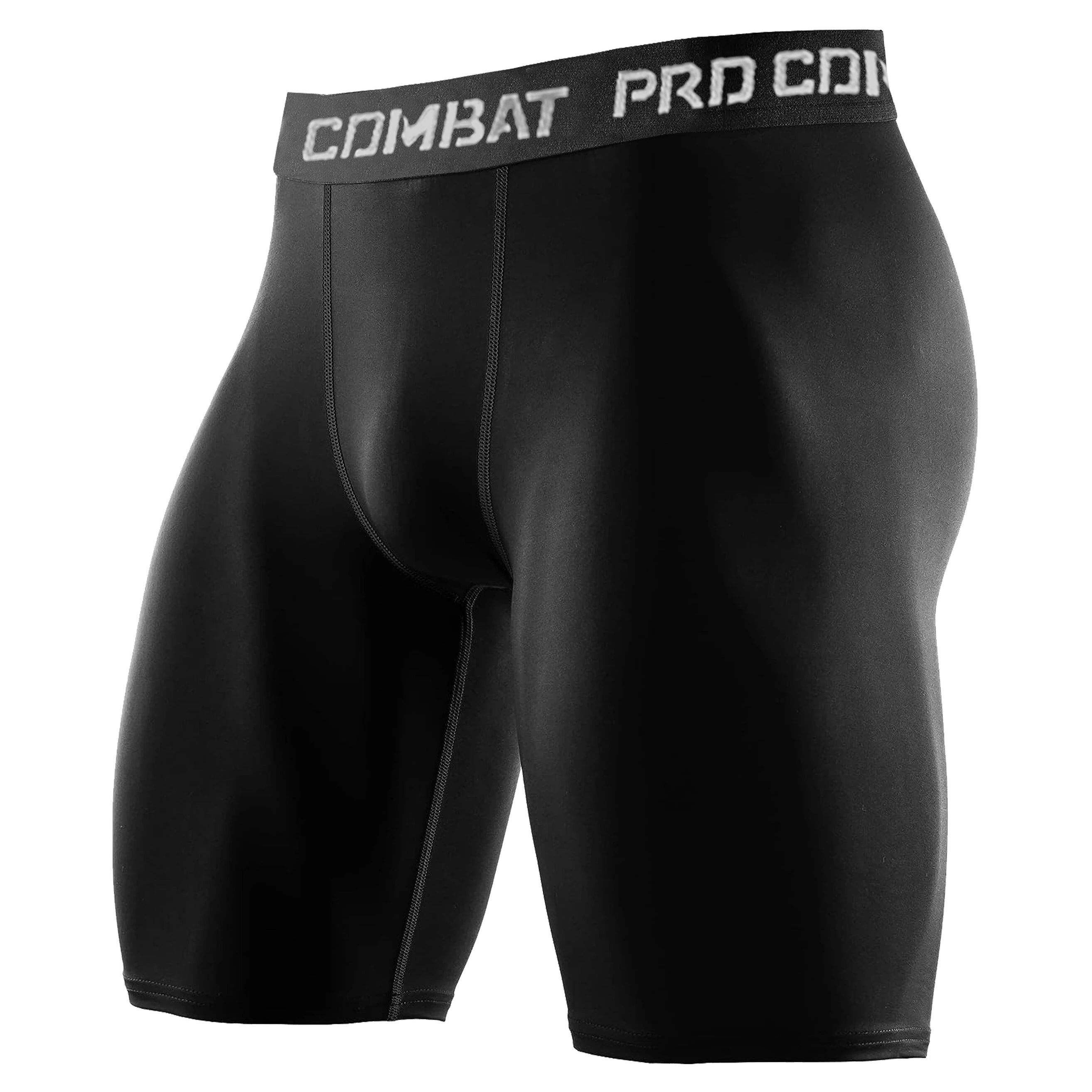 3 Pack Running Shorts Gym Workout Athletic Training Compression Underwear Cool Quick Dry Men's Underwear Long Leg Boxer Shorts — view 2
