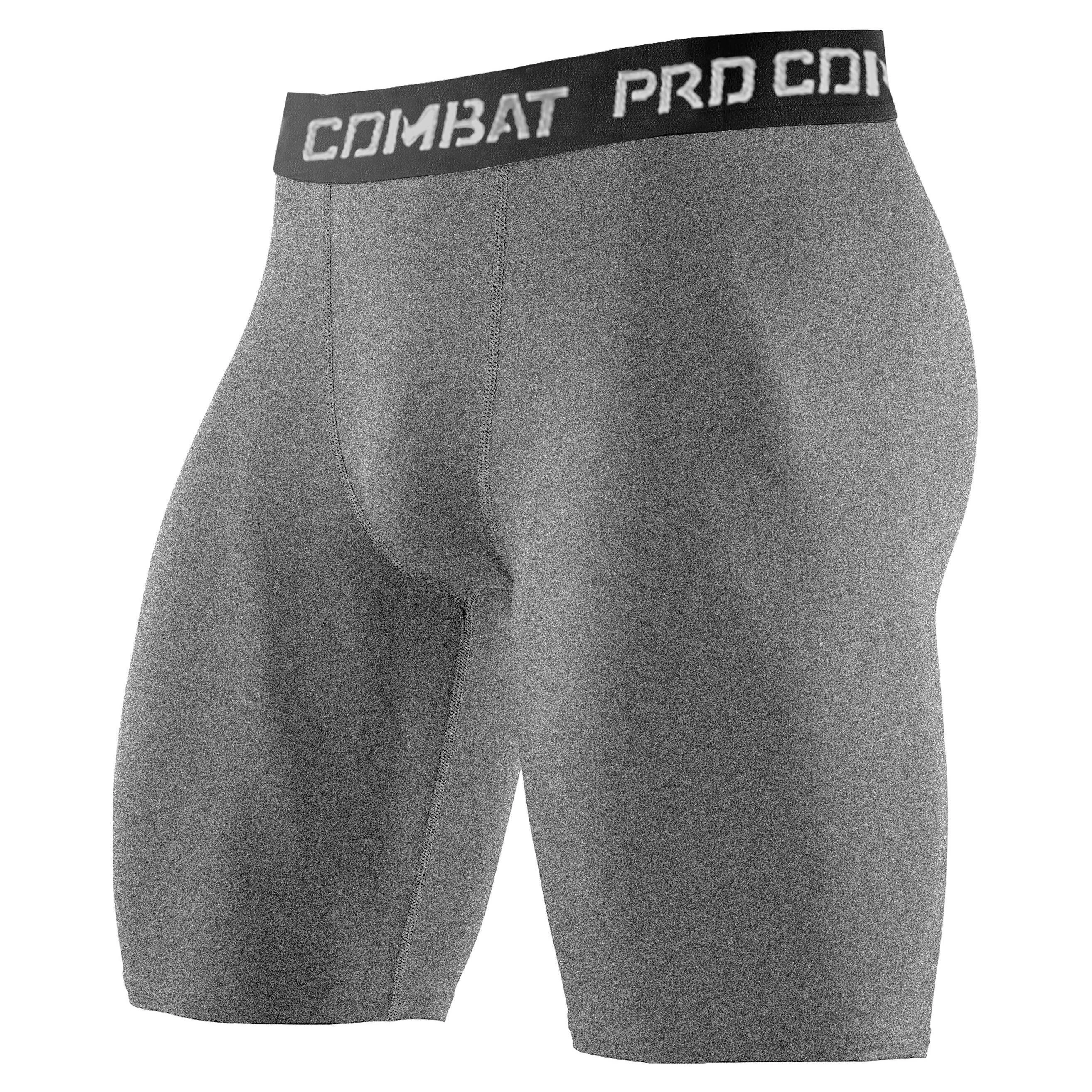 3 Pack Running Shorts Gym Workout Athletic Training Compression Underwear Cool Quick Dry Men's Underwear Long Leg Boxer Shorts — view 6