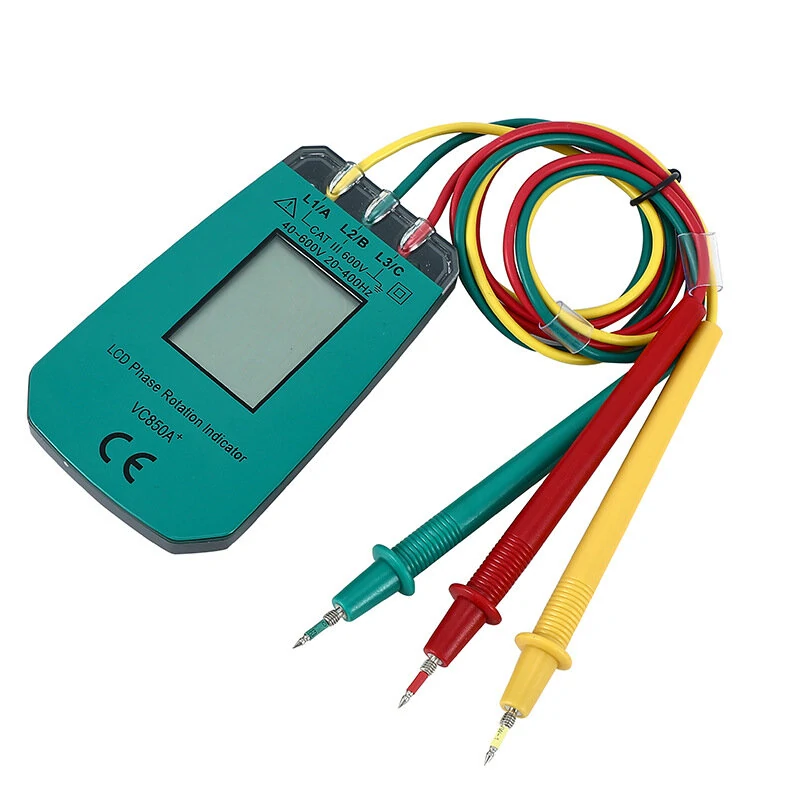 3 Phase Tester Digital Phase Indicator Detector LED Phase Sequences Meter Voltage Tester 40V~600V AC — view 3