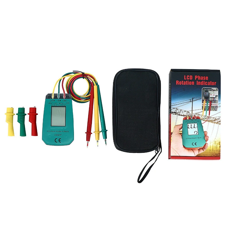 3 Phase Tester Digital Phase Indicator Detector LED Phase Sequences Meter Voltage Tester 40V~600V AC — view 4