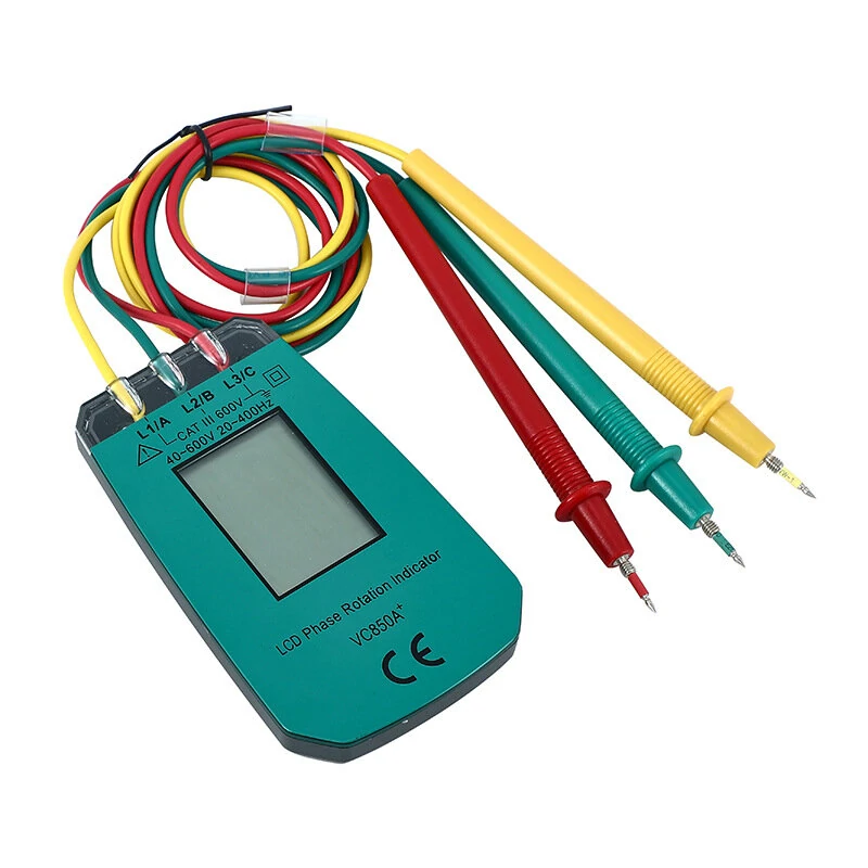 3 Phase Tester Digital Phase Indicator Detector LED Phase Sequences Meter Voltage Tester 40V~600V AC — view 5