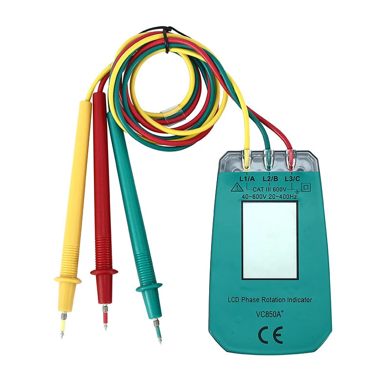 3 Phase Tester Digital Phase Indicator Detector LED Phase Sequences Meter Voltage Tester 40V~600V AC — view 6