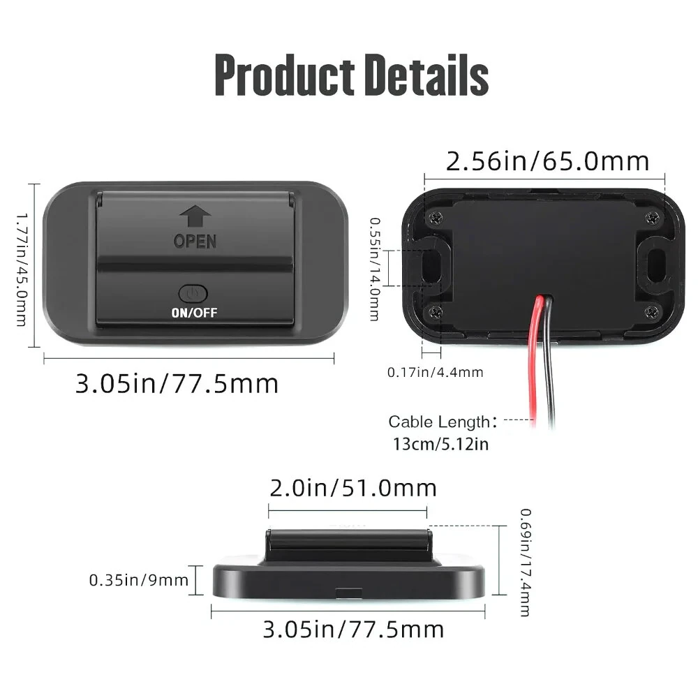 3 Port Car Charger Socket Multiple Device Charging 12V RV USB Outlet 72W Dual USB C 36W and Dual QC 3.0 18W Port for Car Bus RV Truck — view 7