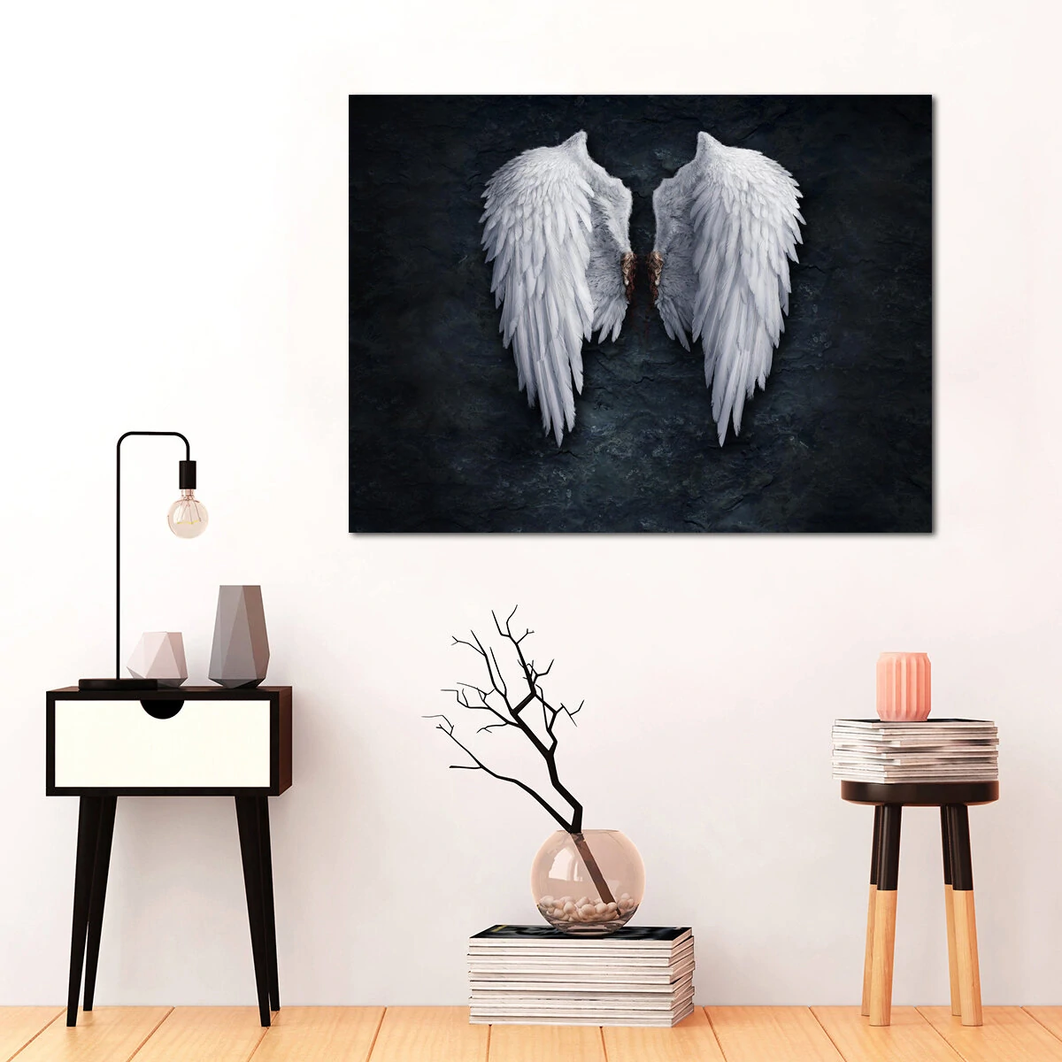30*40 cm Angel's Wings Wall Hanging Painting Living Room Background Home Living Bedroom Decoration Drawing — view 2