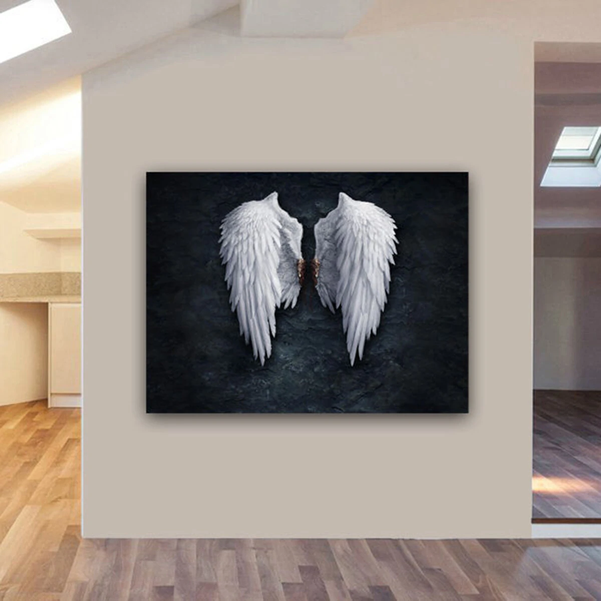 30*40 cm Angel's Wings Wall Hanging Painting Living Room Background Home Living Bedroom Decoration Drawing — view 3