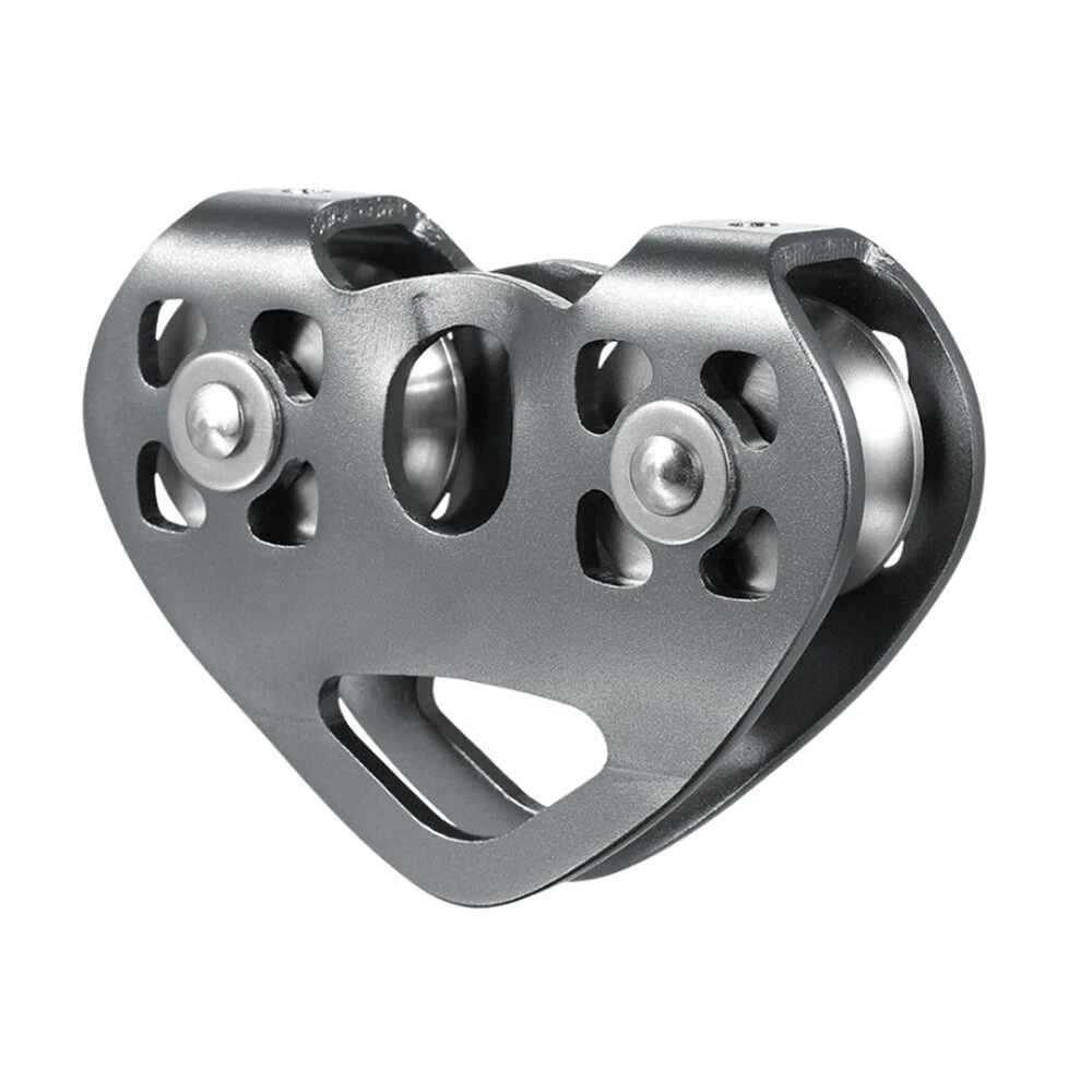 30 kN Zipline Trolley Dual Pulley for 13mm Rope 12mm Cable Aluminum Alloy Climbing Caving Rescue Aloft Work — view 4