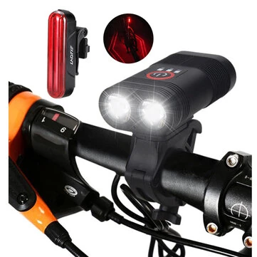3000LM Double LED Rechargeable Bicycle Head Light Bike Type-C Lamp+Rotating Mount Headlamp — Pricio
