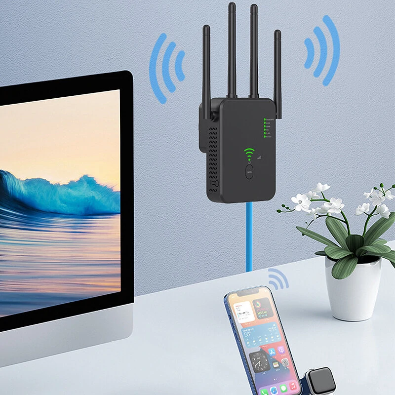 300Mbps 1200Mbps Wireless WiFi Repeater Wifi Signal Booster 2.4G/5G Dual-Band WiFi Extender 802.11ac Gigabit WiFi Amplifier WPS Router — view 6