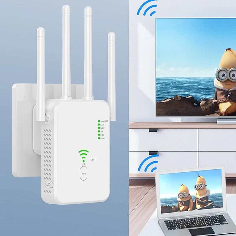 300Mbps 1200Mbps Wireless WiFi Repeater Wifi Signal Booster 2.4G/5G Dual-Band WiFi Extender 802.11ac Gigabit WiFi Amplifier WPS Router — view 7