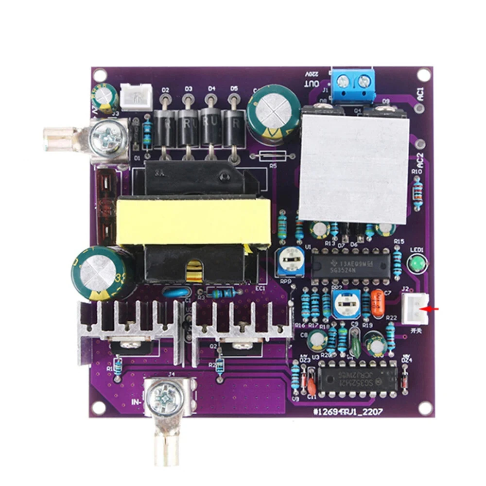 300W Modified Sine Wave Power Inverter DC12V to AC220V Converter 50Hz 60Hz Adjustable Power Supply Energy Storage DC-AC Boost Circuit Board — view 7