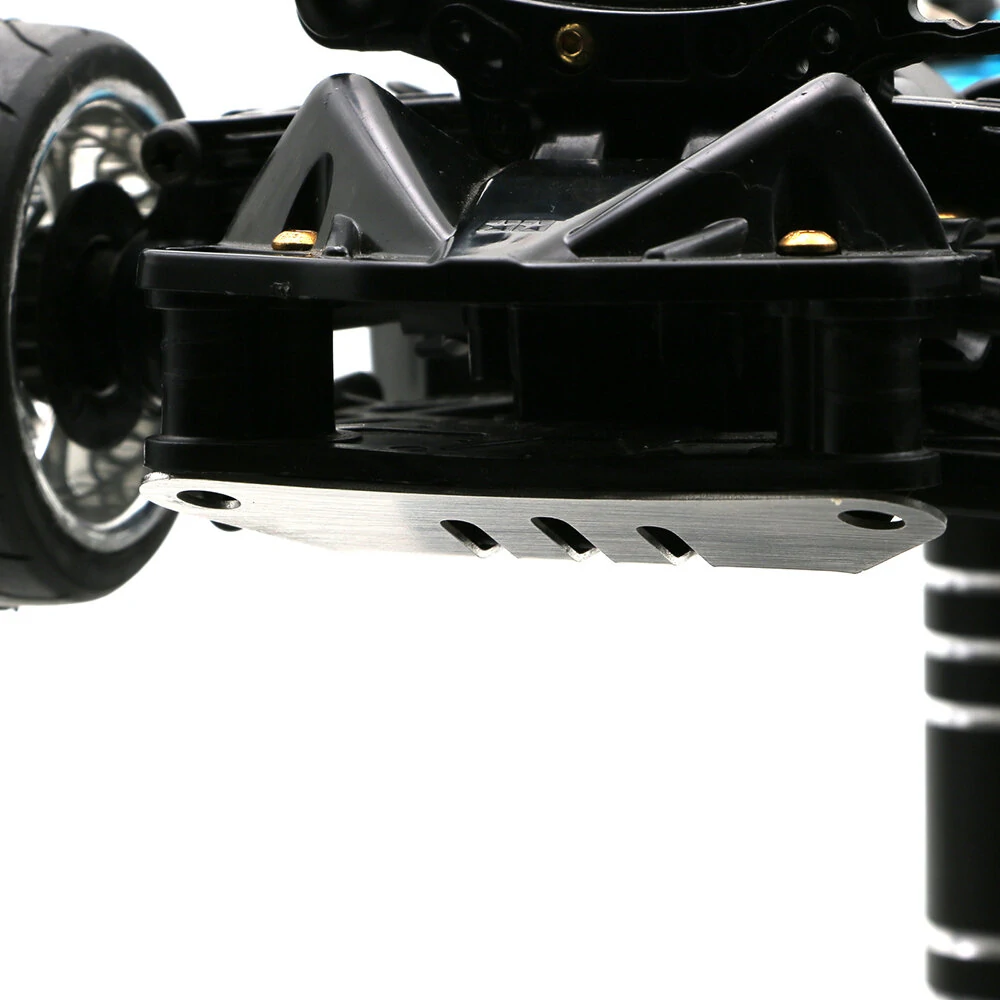 304 Stainless Steel Chassis Front And Rear Guards Scratch-Resistant And Anti-Scratch Plates for 1/10 TAMIYA TT02 RC Car Parts — view 5