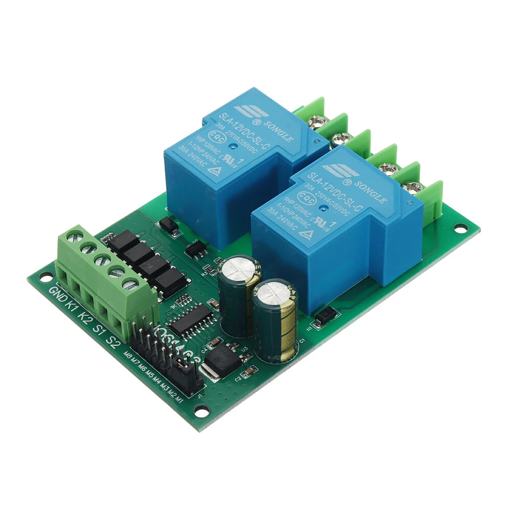 30A 12V 24V DC Motor Controller Relay Board Forward Reverse Control Limit Start Stop Switch for Garage Door Crane Elevator — Pricio