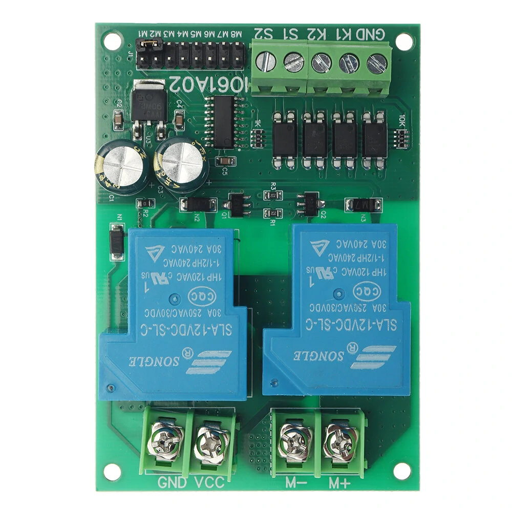30A 12V 24V DC Motor Controller Relay Board Forward Reverse Control Limit Start Stop Switch for Garage Door Crane Elevator — view 10