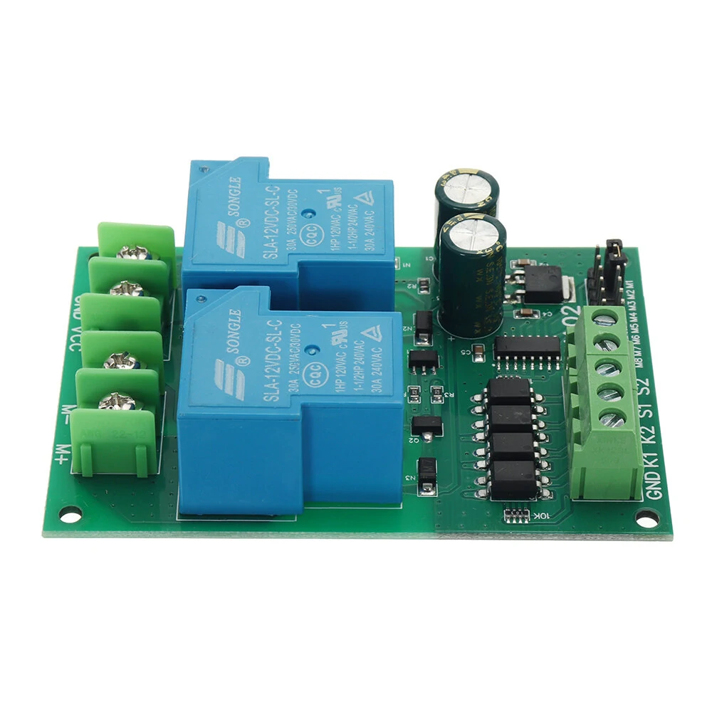30A 12V 24V DC Motor Controller Relay Board Forward Reverse Control Limit Start Stop Switch for Garage Door Crane Elevator — view 9