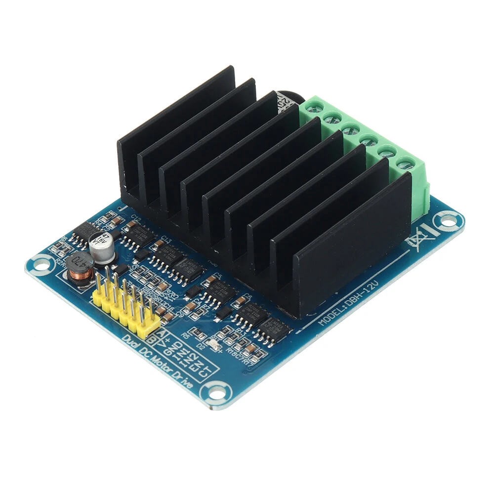 30A DC 5V-12V Dual Channel H Bridge Motor Driver Module Bread Board Controller DHB-01A DC Motor Driver Board — view 3