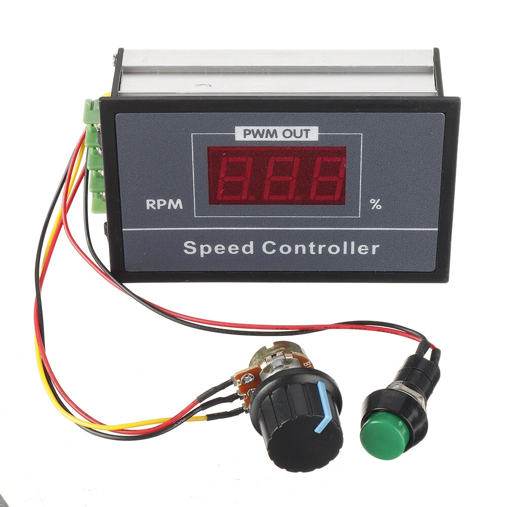 30A DC 6V 12V 24V 48V PWM Motor Speed Controller LED Digital Display Adjustable Voltage Regulator with Potentiometer Switch — Pricio